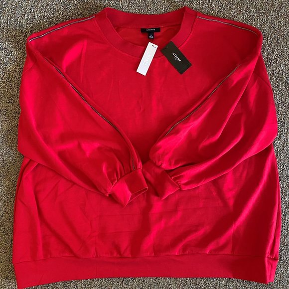 ALFANI Top Real Red Size 3X - Picture 3 of 6